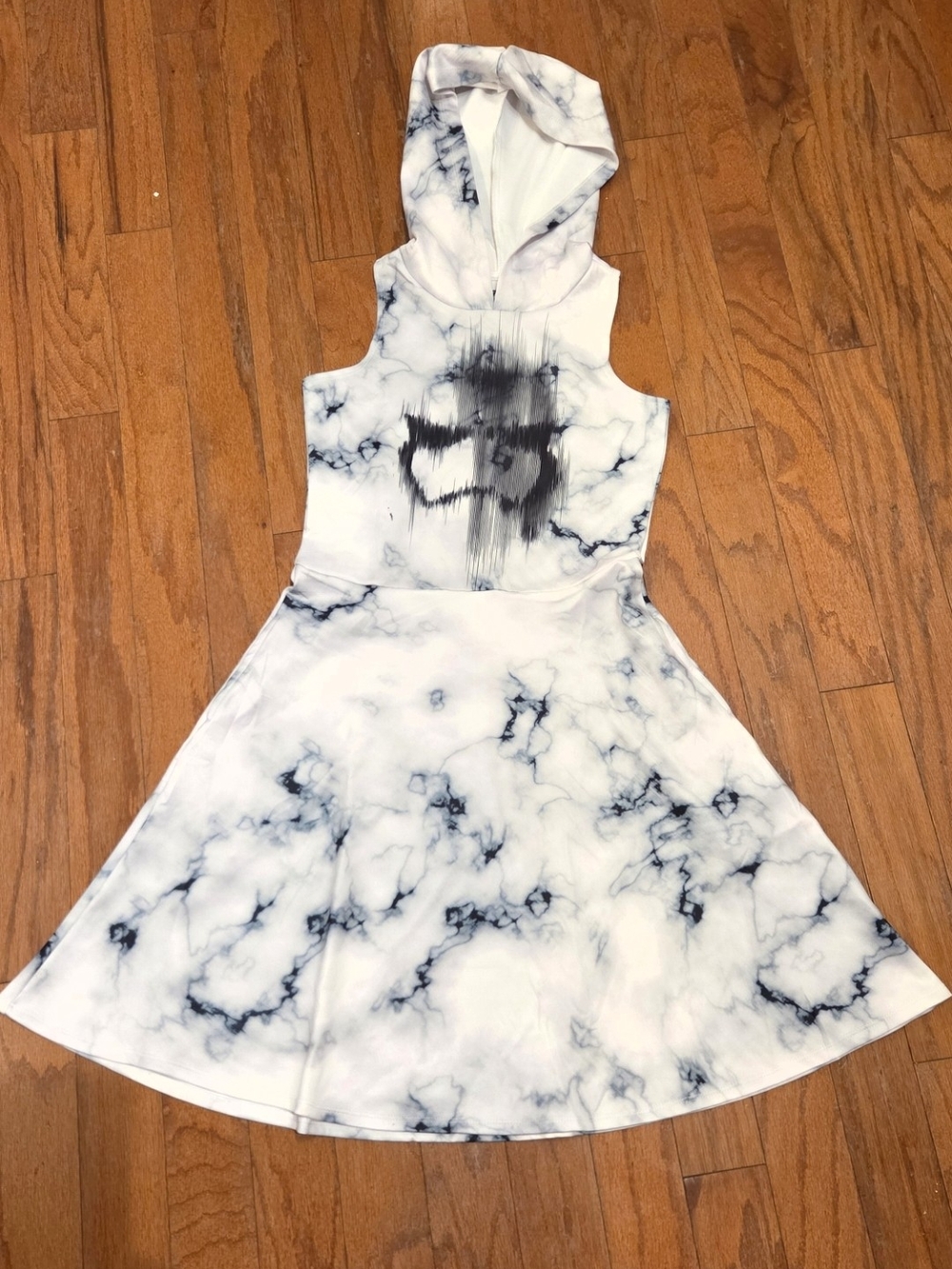 WeLoveFine Goldie Large Star Wars Storm Trooper Marble Hooded Dress
